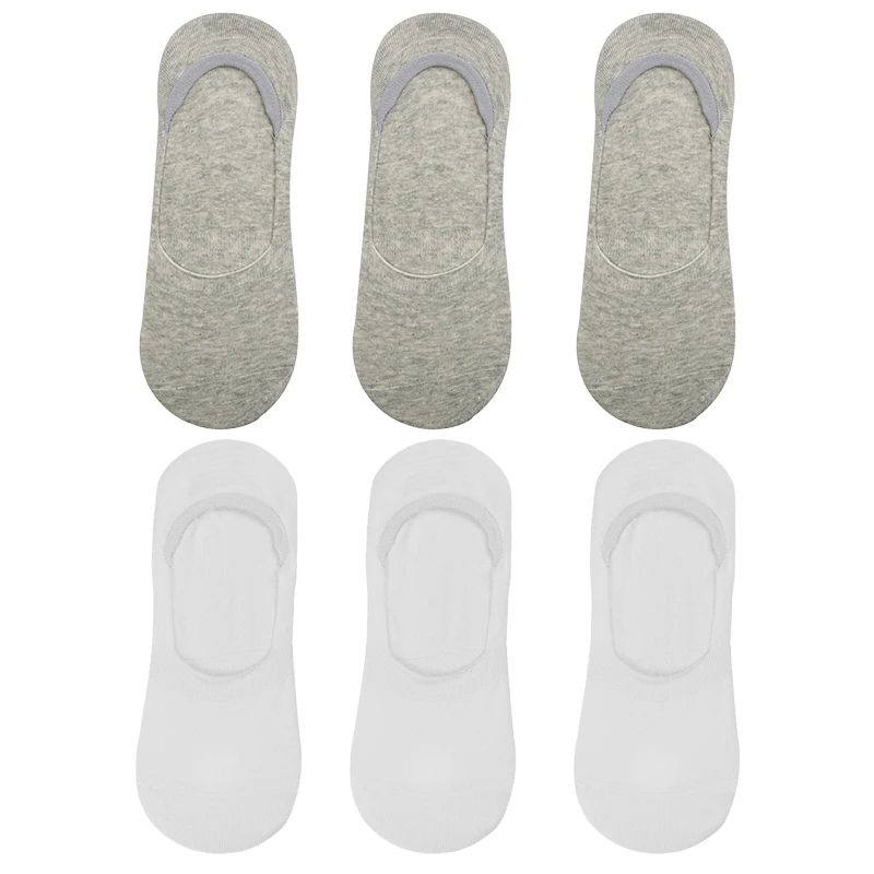 Men Bamboo No Show Non Slip Socks 14