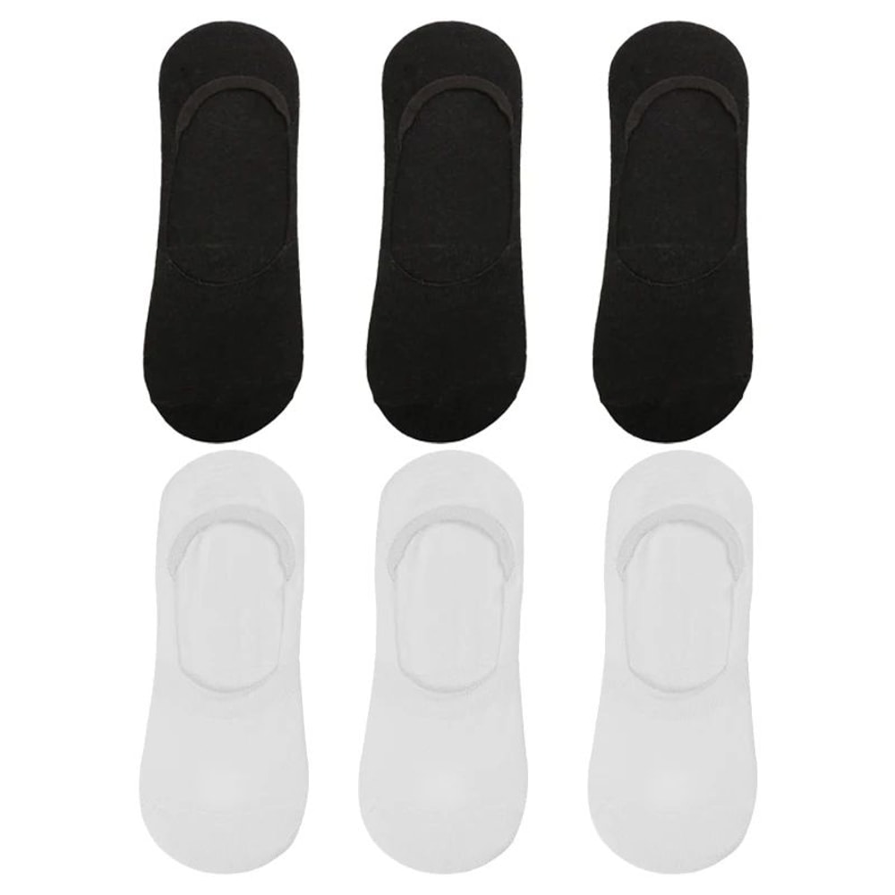 Men Bamboo No Show Non Slip Socks 17