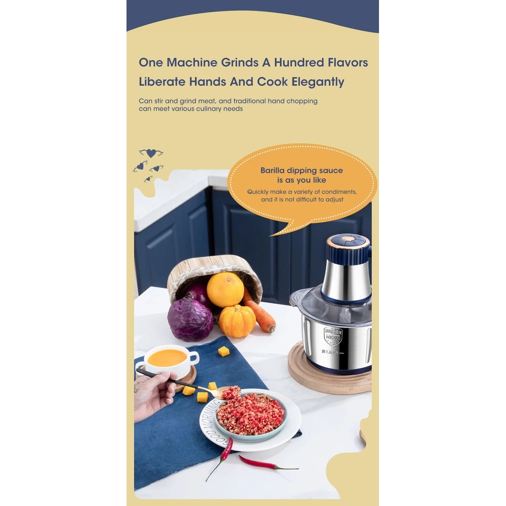 5L Electric Food Chopper Grinder 8