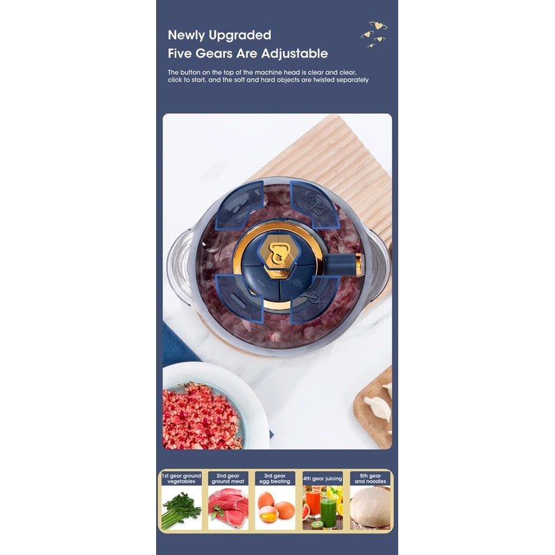 5L Electric Food Chopper Grinder 12