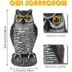 solar owl bird scare decoy