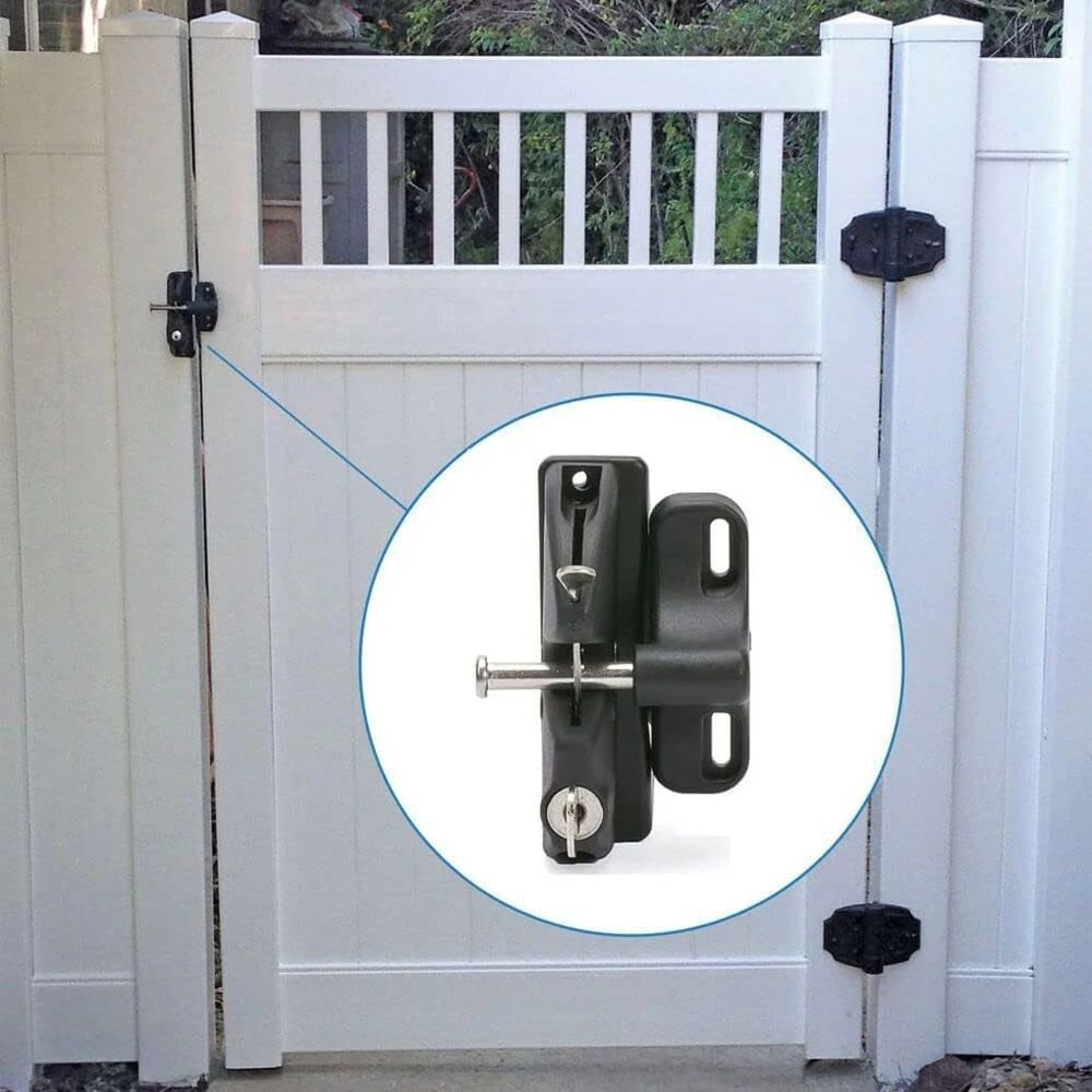 Automatic Locking Gate Latch With Keys 3