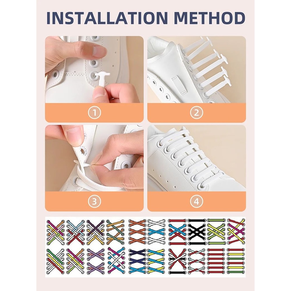 No Tie Elastic Lazy Silicone Laces Rubber Lace 7