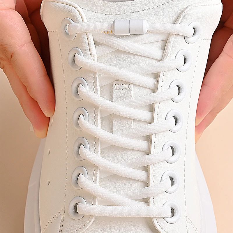 Elastic No Tie Shoelaces With Metal Lock 0