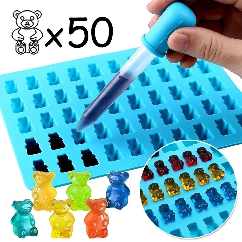 50 Grid Gummy Bear Silicone Mold 0