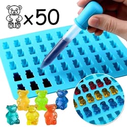 50 grid gummy bear silicone mold