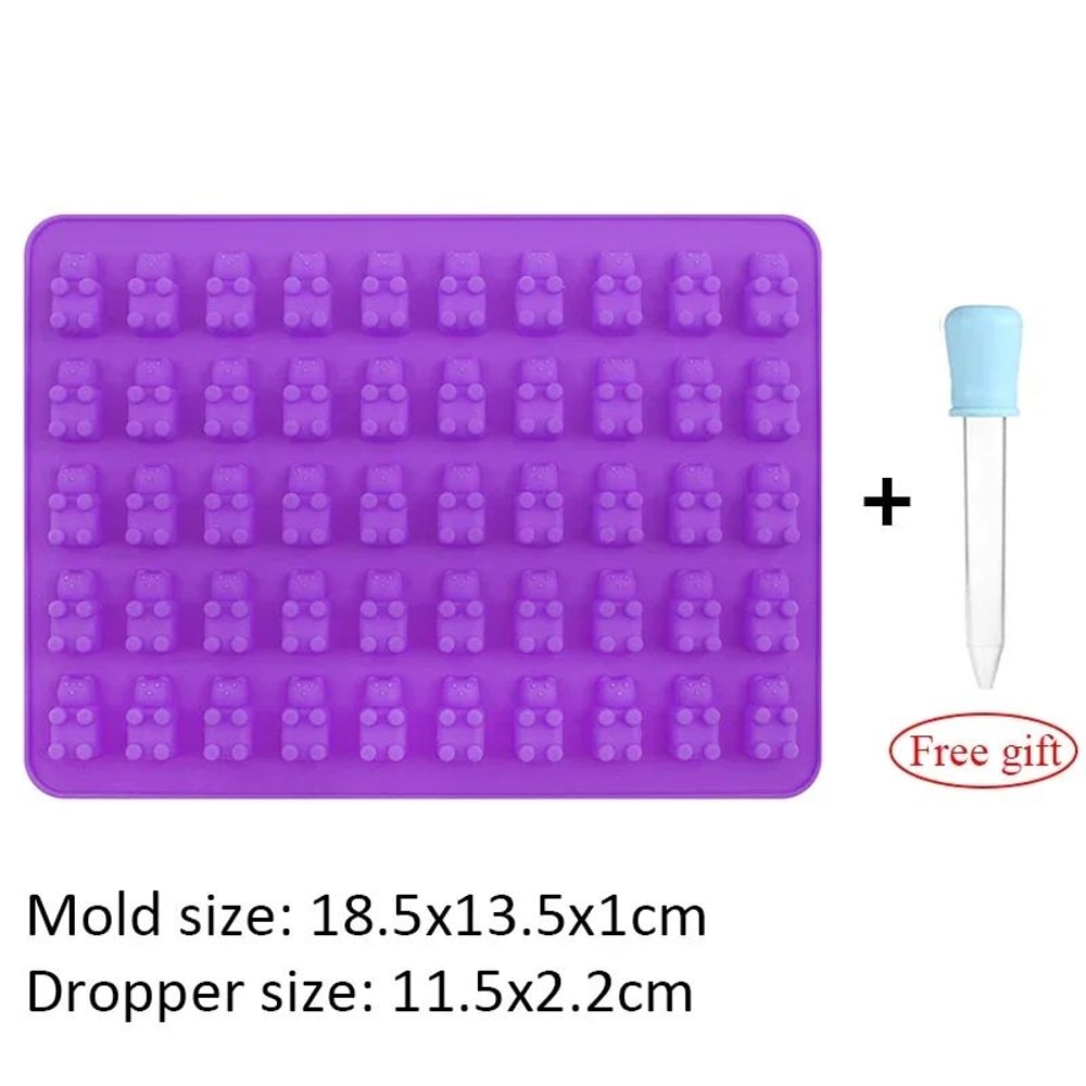 50 Grid Gummy Bear Silicone Mold 9