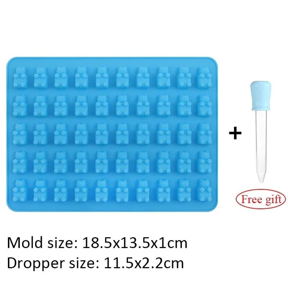 50 Grid Gummy Bear Silicone Mold 12