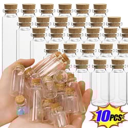 mini glass vials with cork stoppers
