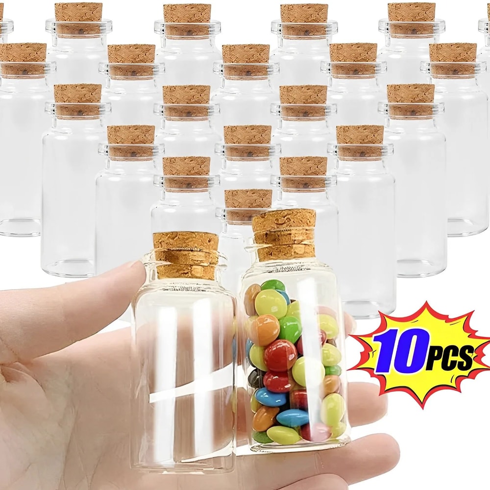 Mini Glass Vials With Cork Stoppers 9