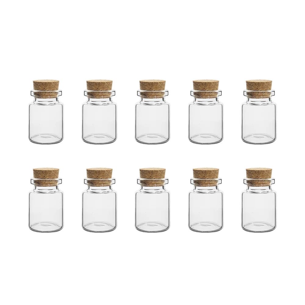 Mini Glass Vials With Cork Stoppers 12