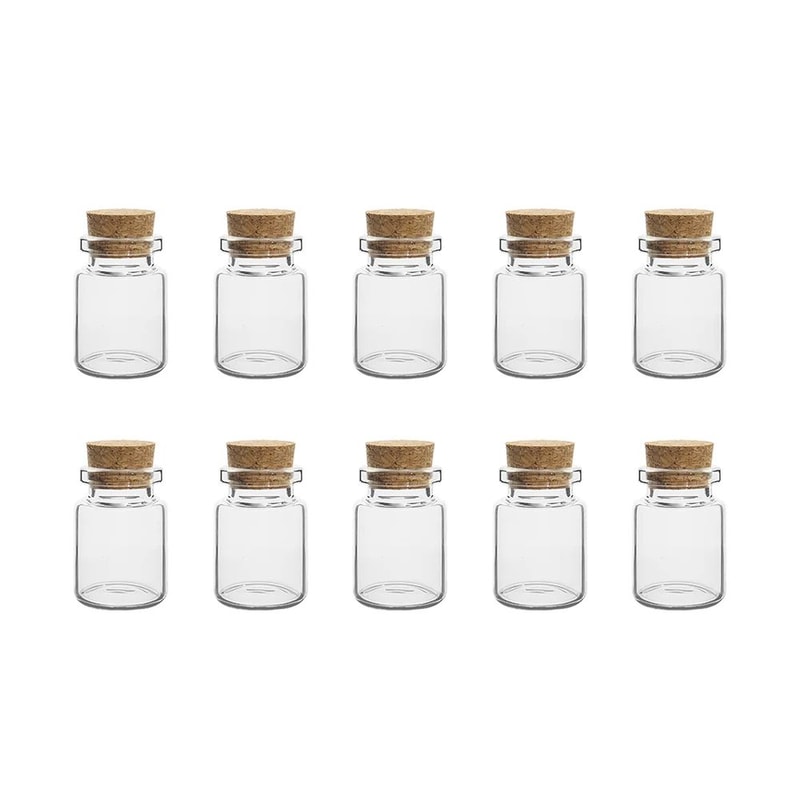 Mini Glass Vials With Cork Stoppers 12