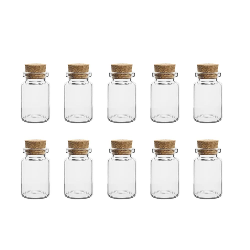 Mini Glass Vials With Cork Stoppers 10