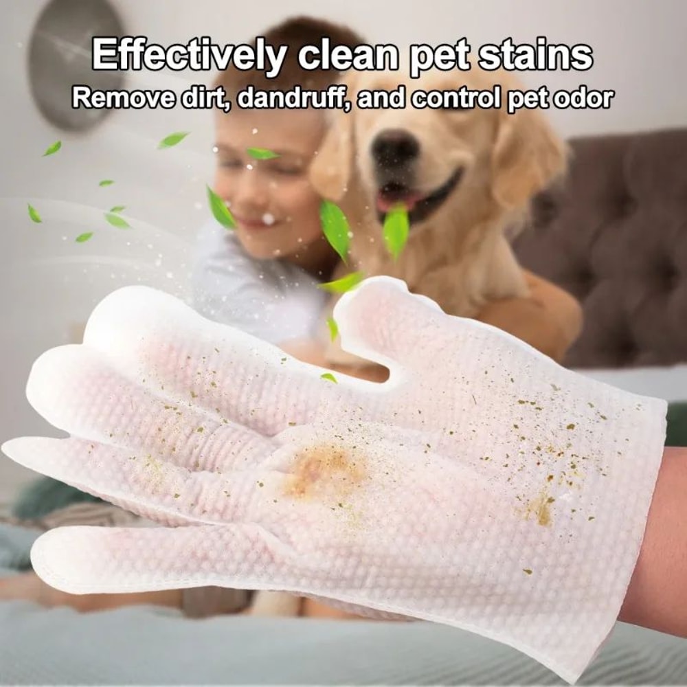 Disposable Pet Cleaning Glove Towels 4