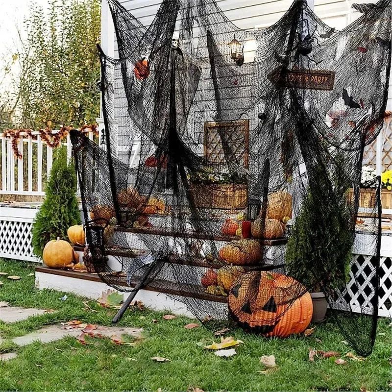 Halloween Black Gauze Horror Decor 2
