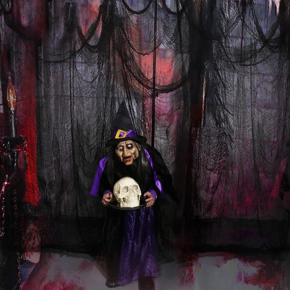 Halloween Black Gauze Horror Decor 8