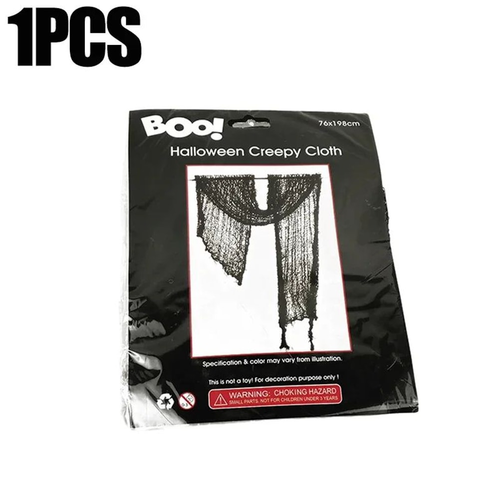 Halloween Black Gauze Horror Decor 10