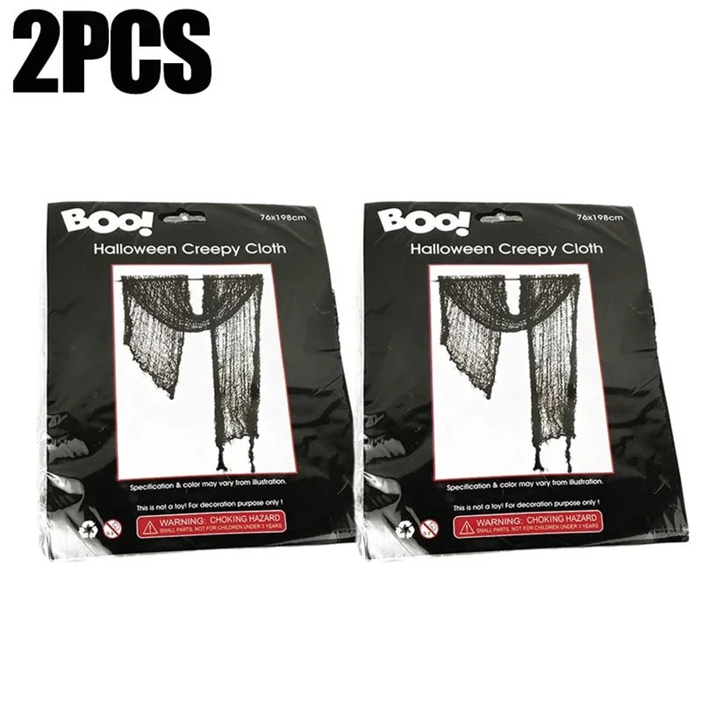 Halloween Black Gauze Horror Decor 9