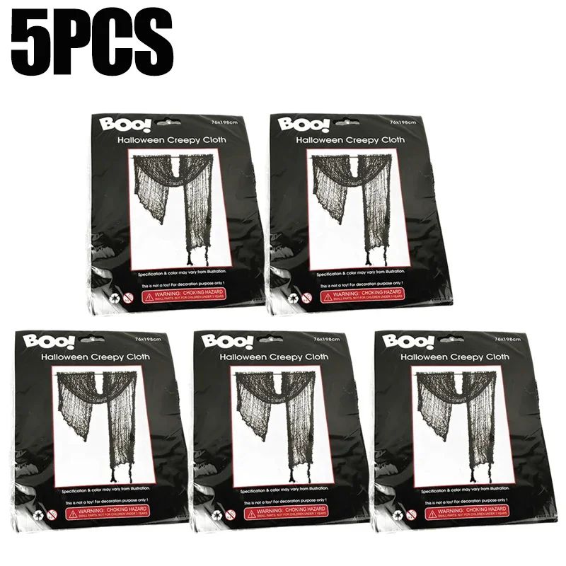 Halloween Black Gauze Horror Decor 11