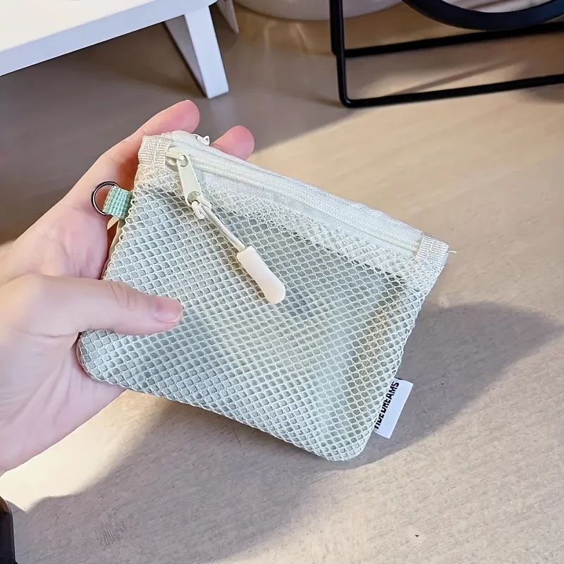 Mini Mesh Zipper Makeup Pouch 3