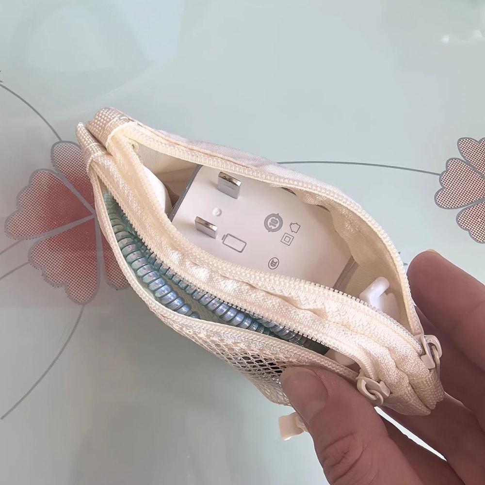 Mini Mesh Zipper Makeup Pouch 4