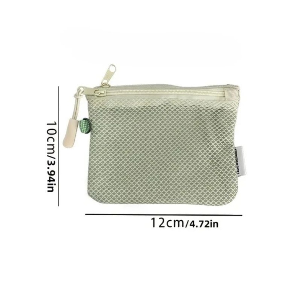 Mini Mesh Zipper Makeup Pouch 5