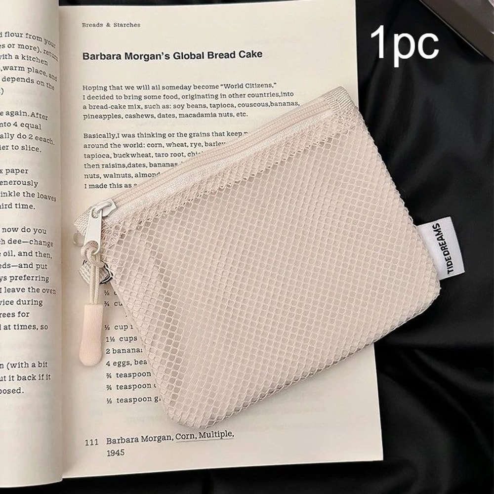 Mini Mesh Zipper Makeup Pouch 7