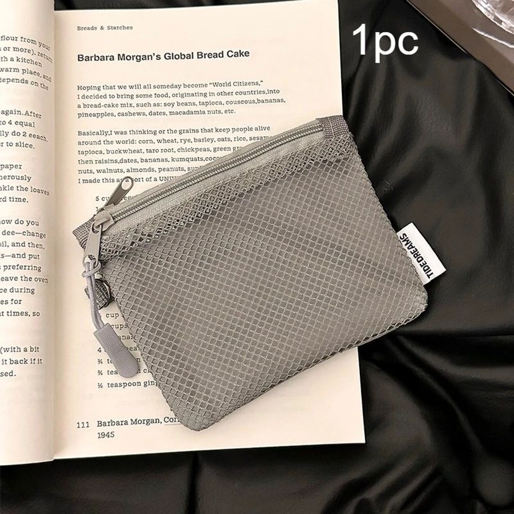 Mini Mesh Zipper Makeup Pouch 6