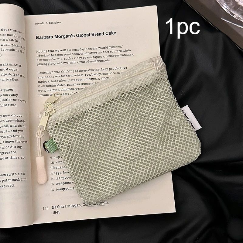 Mini Mesh Zipper Makeup Pouch 9