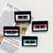 Retro Cassette Tape Fridge Magnets Set 4