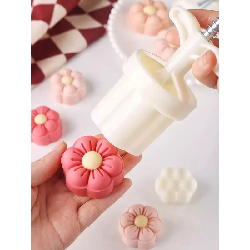 Flower Shape Mooncake Cookie Press Mold 0