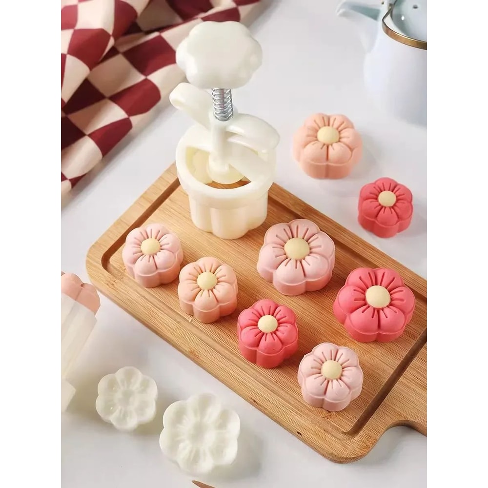 Flower Shape Mooncake Cookie Press Mold 1
