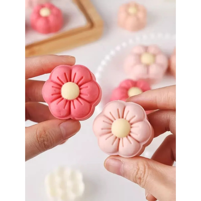 Flower Shape Mooncake Cookie Press Mold 4
