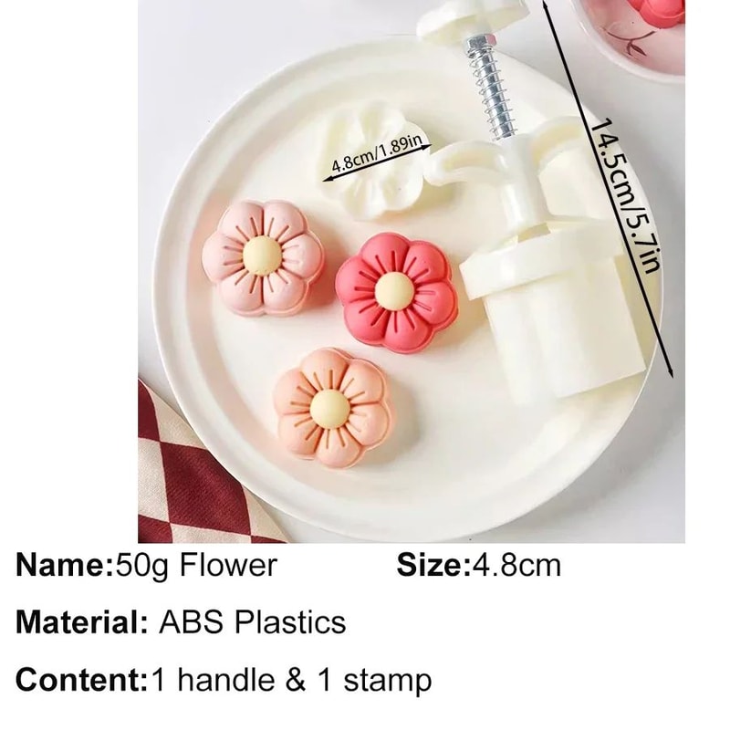 Flower Shape Mooncake Cookie Press Mold 6