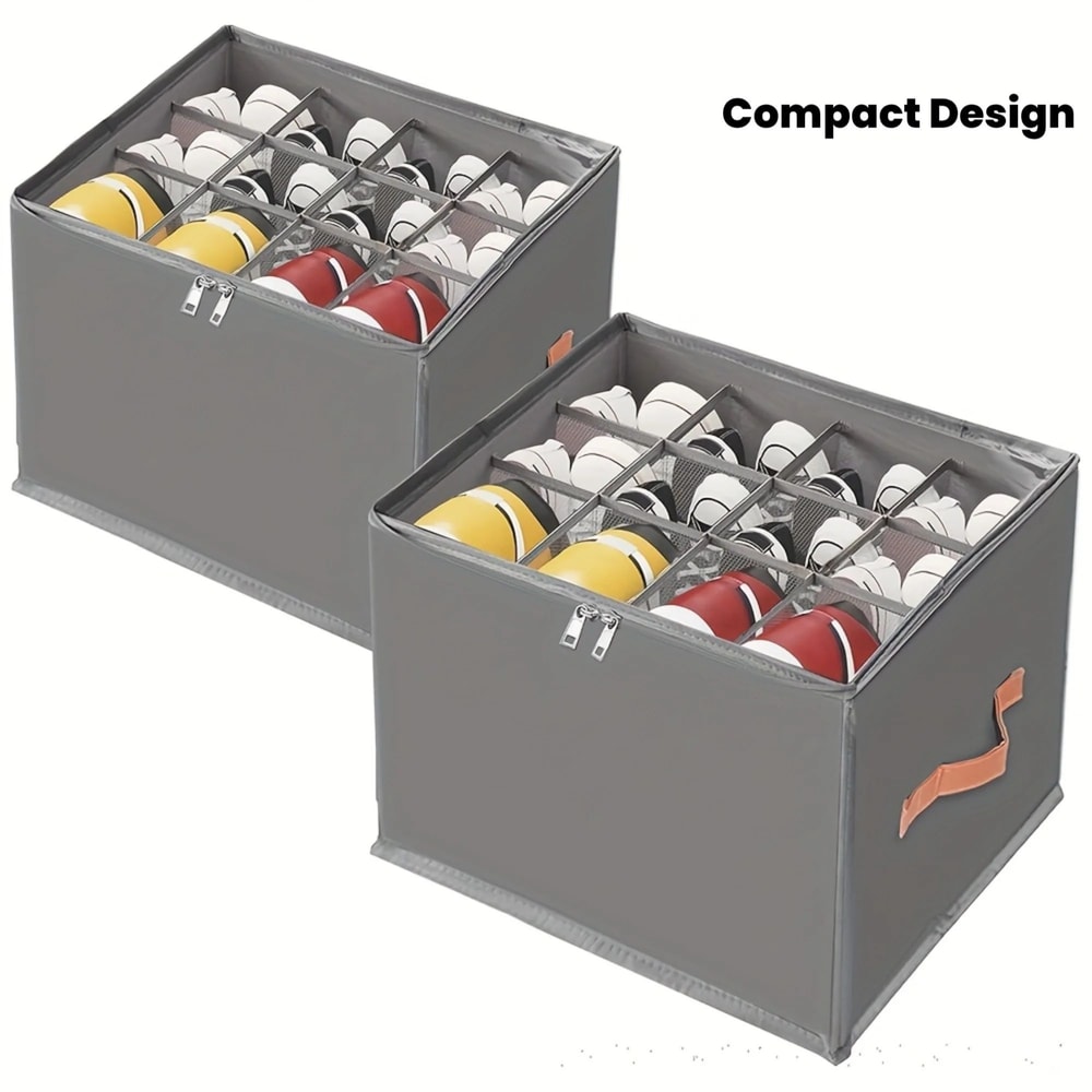 Foldable Multi Grid Shoe Storage Box 2