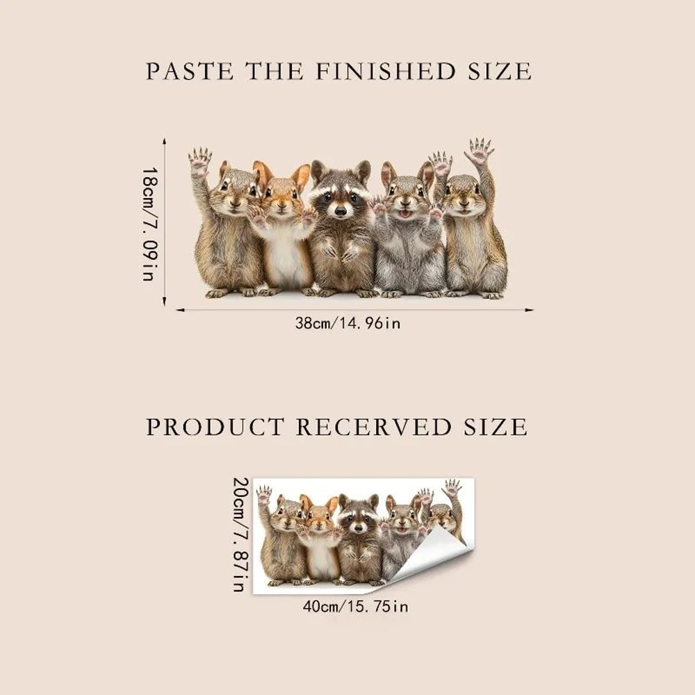 Cute Forest Animal Window Stickers 5