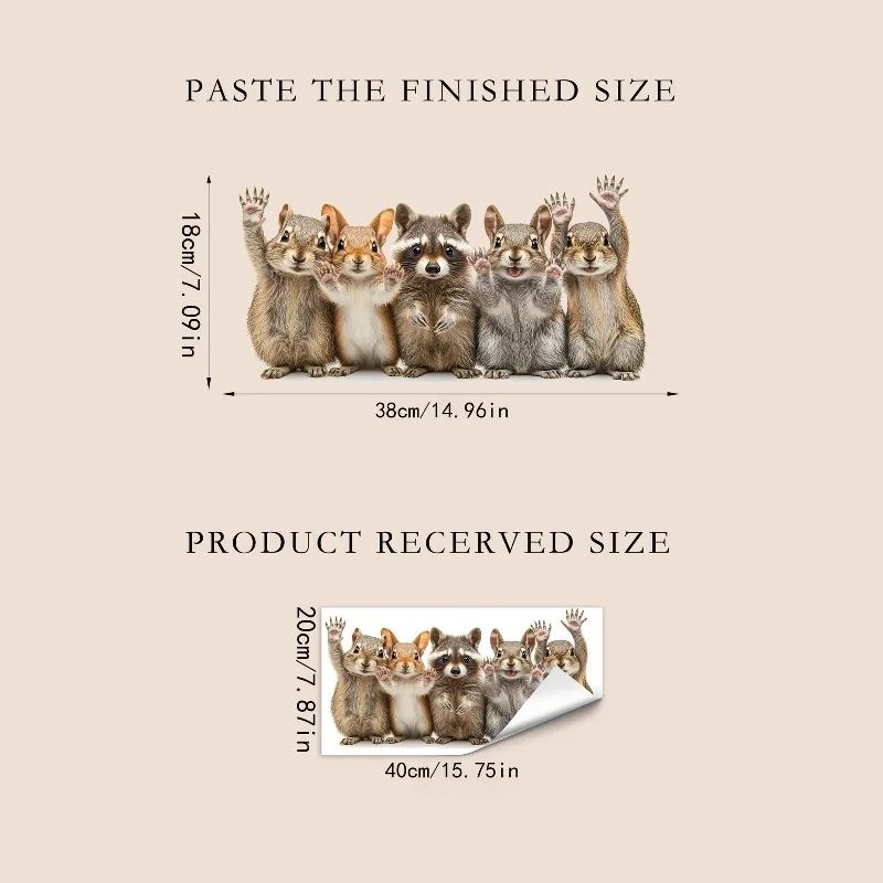 Cute Forest Animal Window Stickers 5