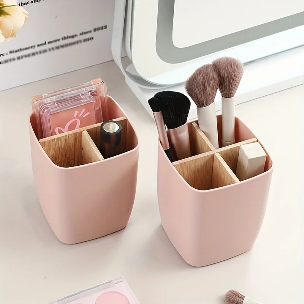 Bamboo Desk Organizer Storage Box 2