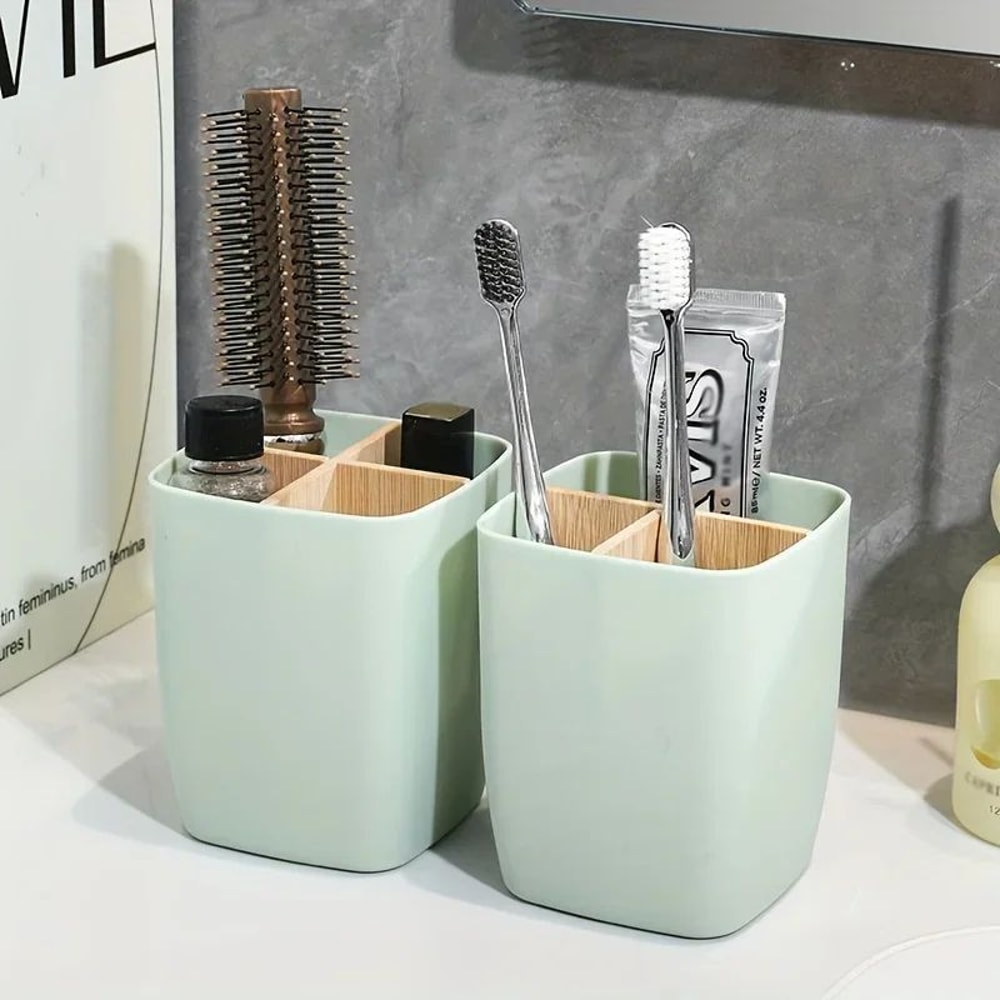 Bamboo Desk Organizer Storage Box 3