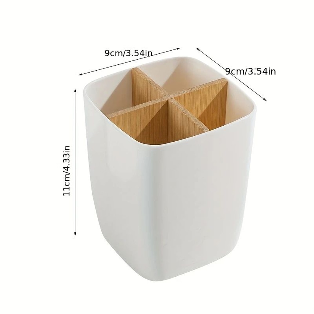 Bamboo Desk Organizer Storage Box 5