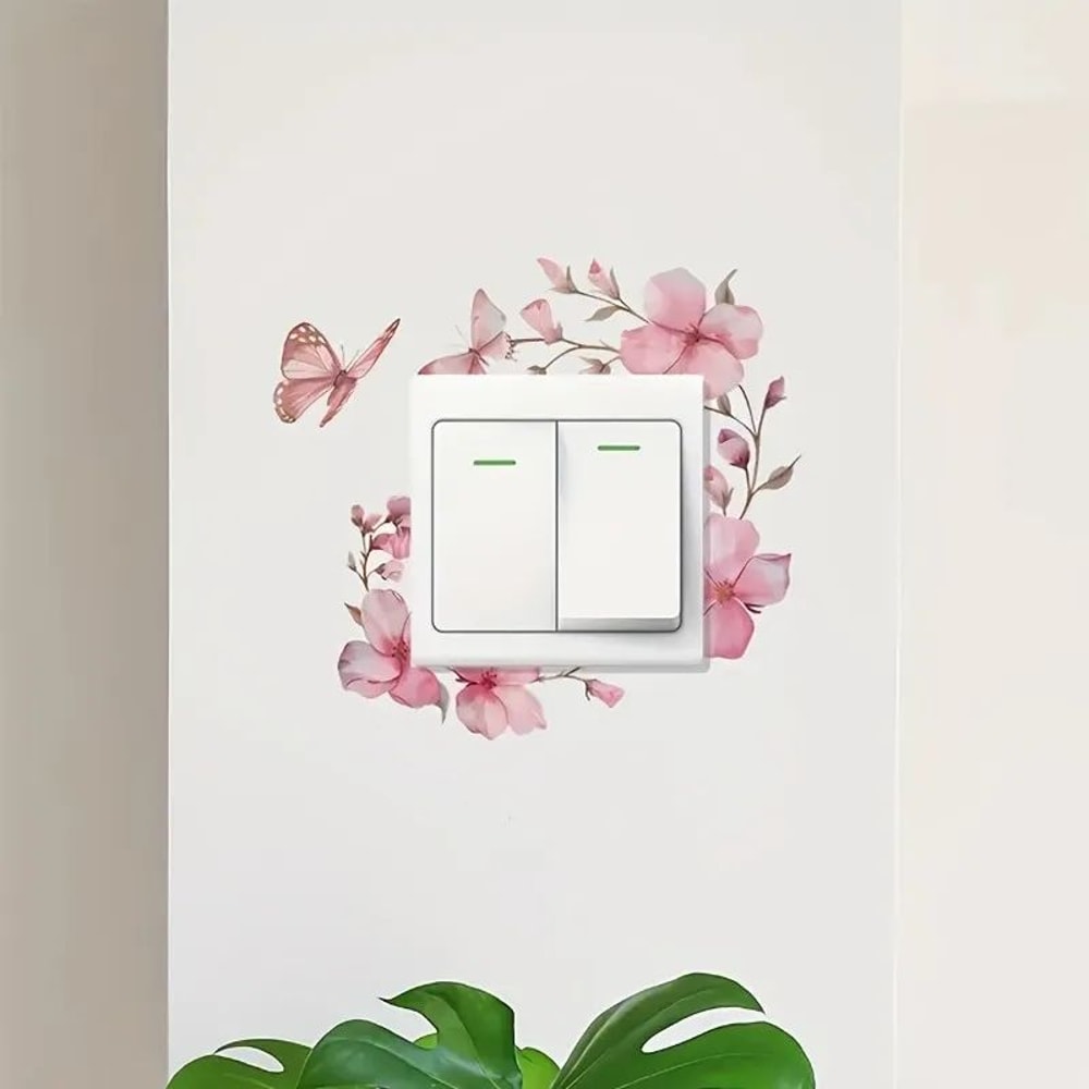 2pcs Floral Butterfly Switch Plate Cover 0