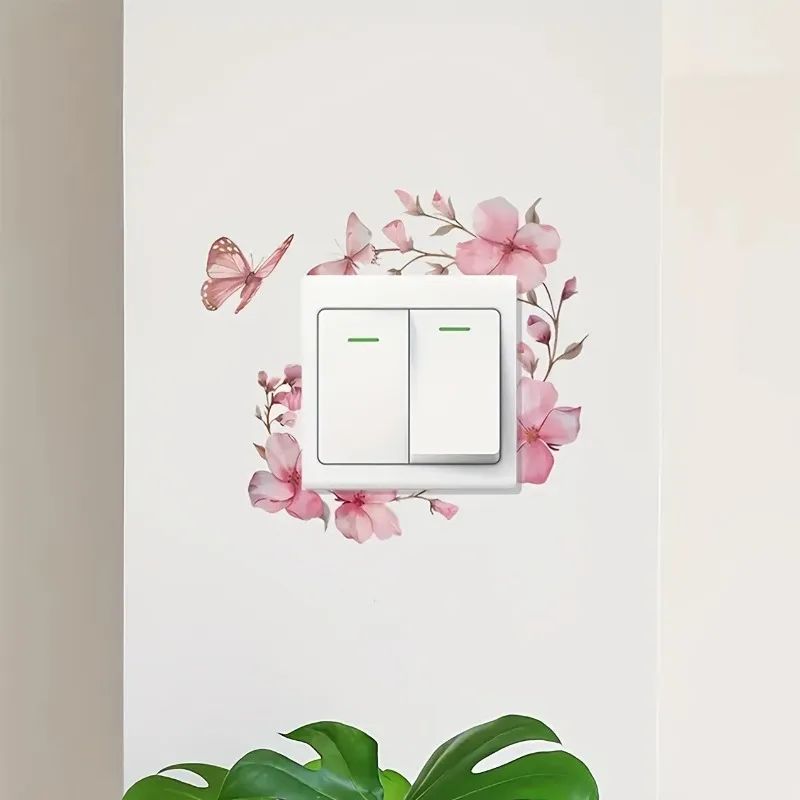 2pcs Floral Butterfly Switch Plate Cover 0