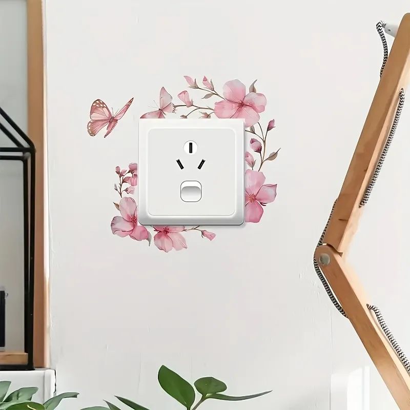 2pcs Floral Butterfly Switch Plate Cover 2