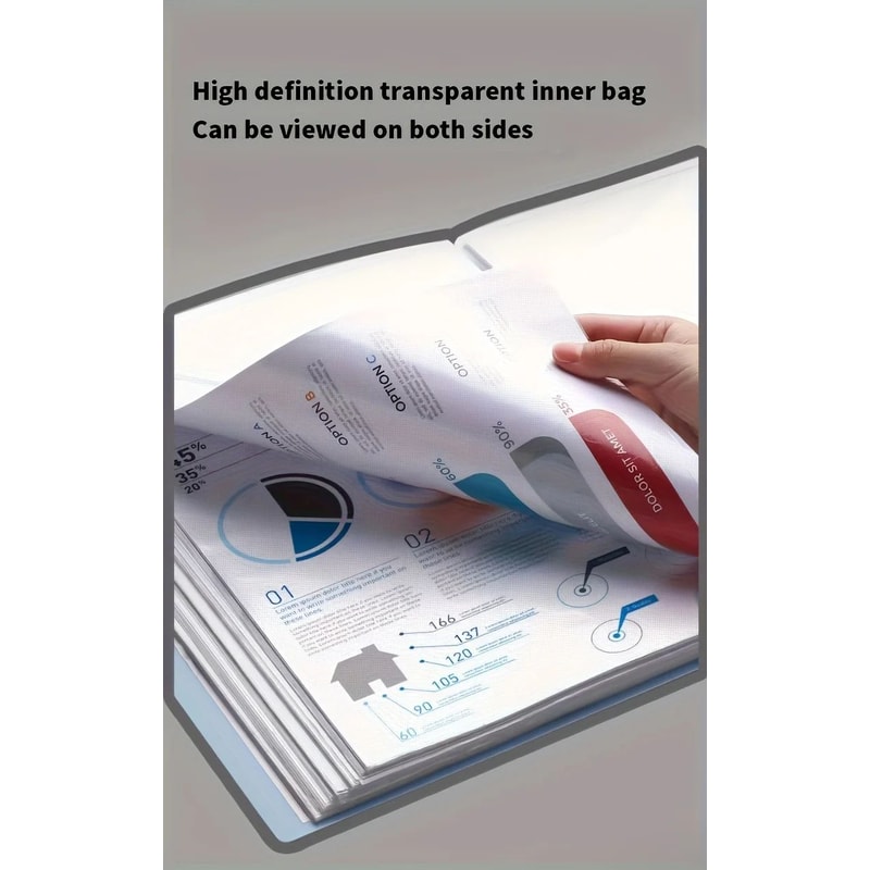 A4 Transparent File Organizer Folder 8