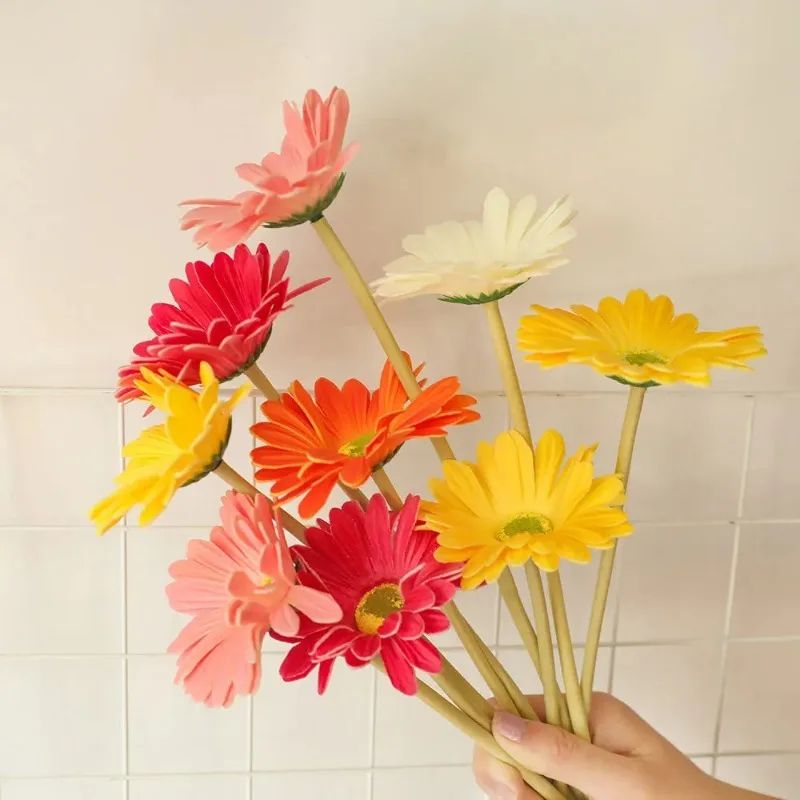 Artificial Gerbera Flower Stems Set 2