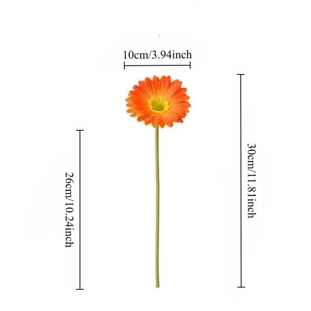 Artificial Gerbera Flower Stems Set 5