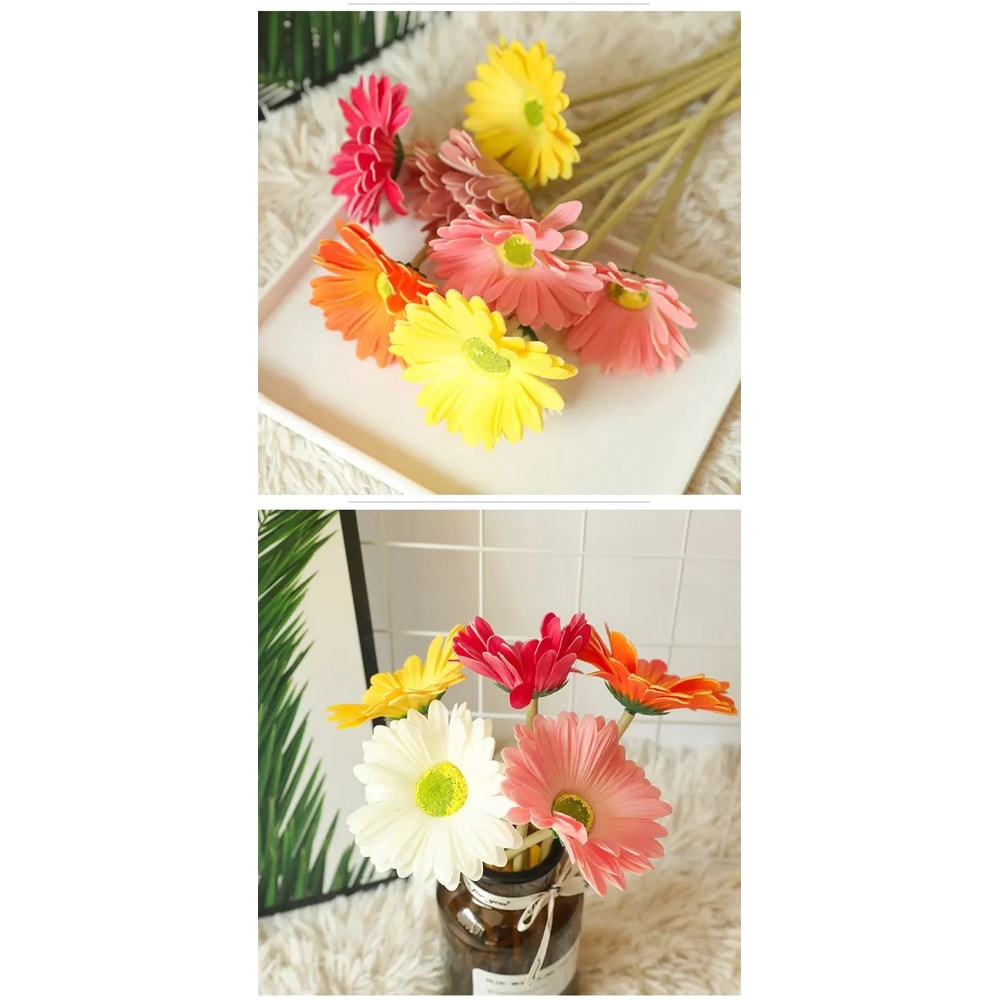 Artificial Gerbera Flower Stems Set 6