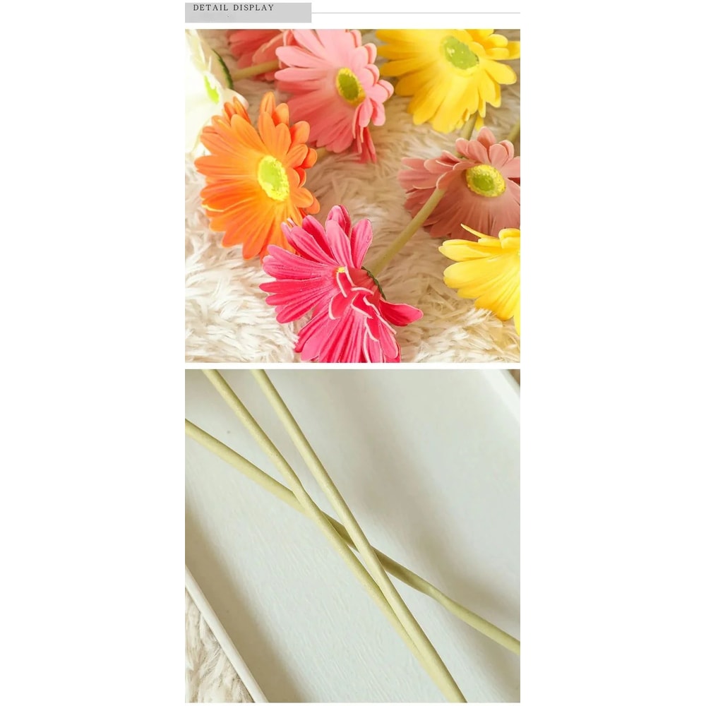 Artificial Gerbera Flower Stems Set 7