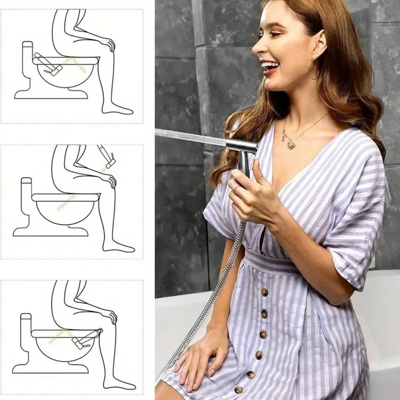 High Pressure Handheld Bathroom Spray Gun 5