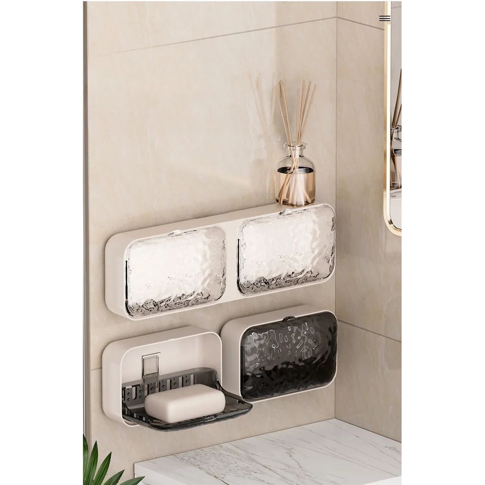 Wall Mounted Double Drain Soap Holder 8